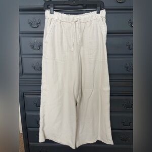 Splendid wide leg linen blend crop pant - Size XS